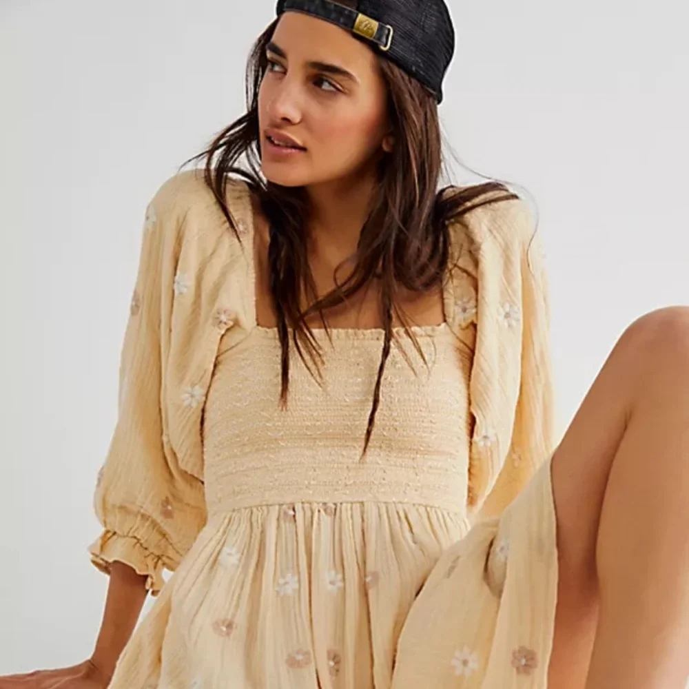 Free People Dahlia Beige Floral Maxi Dress - Picture 3 of 3